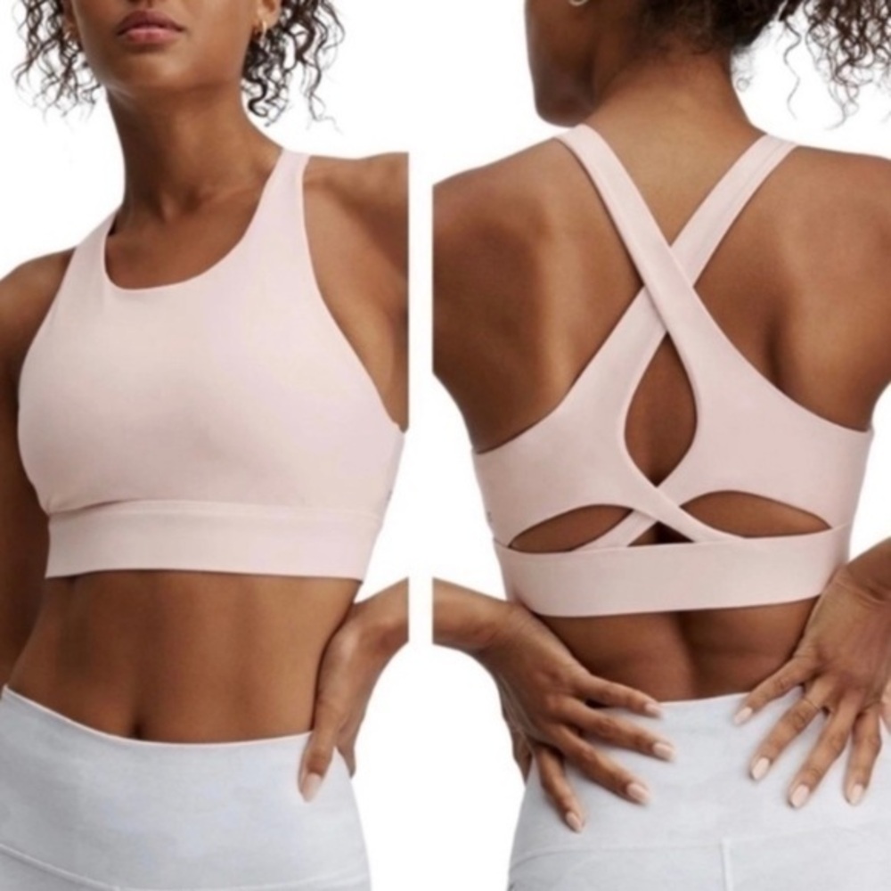 Fabletics No-Bounce Sports Bra Light Pink  EUC